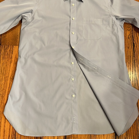 NWOT🤩 J MICHAELS CLOTHIERS CUSTOM BLUE BUTTON UP DRESS SHIRT WITH SPREAD COLLAR - Picture 8 of 8
